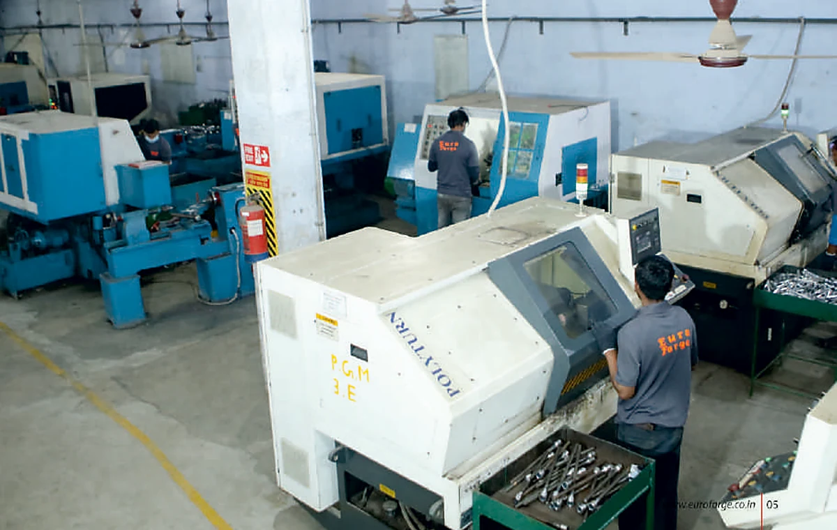 CNC machining floor at Euro Forge